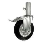 KOŁO METAL-GUMA 200MM DO RUSZTOWANIA Z RURĄ+HAMULEC ZR65NWH