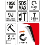 MŁOTOWIERTARKA SDS MAX 1050W