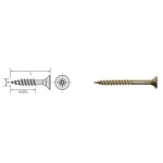 WKRĘT DO DREWNA OCYNK ŻÓŁTY 3.0*30MM