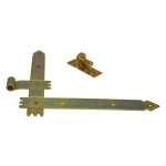 ZAWIAS DRZWIOWY KĄTOWY OCYNKOWANY 250MM 2 SZTUKI
