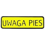 TABLICA 7*29CM UWAGA PIES