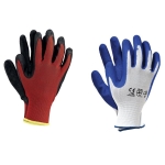 RĘKAWICE POLIESTER+LATEX RTELA, GNYLEX CZERWONO-CZARNE 11