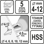 WIERTŁO STOPNIOWE 4-12MM