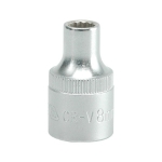 NASADKA KRÓTKA 12-KĄTNA CHROMOWANA 1/2'' 8MM
