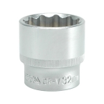 NASADKA KRÓTKA 12-KĄTNA CHROMOWANA 1/2'' 32MM