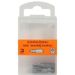 GROT, BIT, KOŃCÓWKA DO WKRĘTARKI 25MM 3SZT. PH2