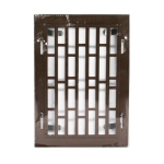 KRATKA PLASTIKOWA Z RAMKĄ METALOWĄ 14*21CM BRĄZOWA