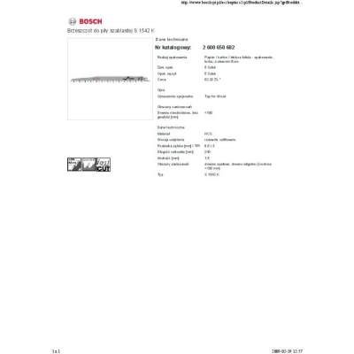 BRZESZCZOT DO PIŁY SZABLASTEJ S1542K 5SZT.