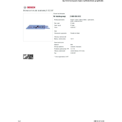 BRZESZCZOT DO PIŁY SZABLASTEJ  S522EF 5SZT.