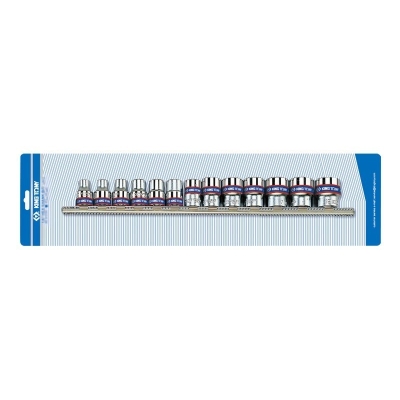 KOMPLET NASADEK 3/8 12-KĄTNE 13 SZTUK 7-19MM BLISTER
