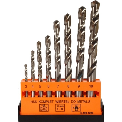 ZESTAW WIERTEŁ HSS DO METALU 3-10MM 8SZT.
