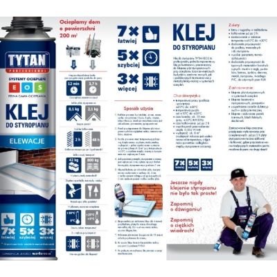 KLEJ DO PŁYT STYROPIANOWYCH XPS 750ML