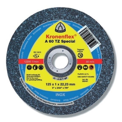TARCZA PŁASKA A60TZ T1A 125*1.0*22 202401