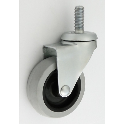KOŁO MEBLOWE TWORZYWO+GUMA 60MM OBUDOWA Z TRZPIENIEM M64T