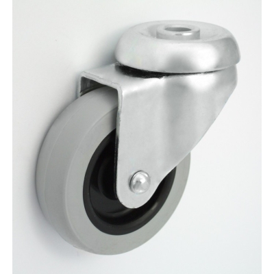 KOŁO MEBLOWE TWORZYWO+GUMA 60MM OBUDOWA Z OTWOREM M67T