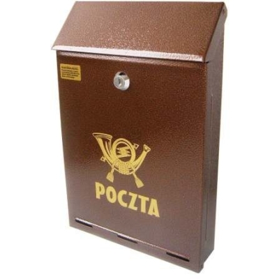 SKRZYNKA NA LISTY A-4 BRĄZOWA