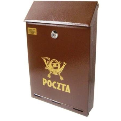 SKRZYNKA NA LISTY A-4 BRĄZOWA