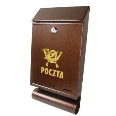 SKRZYNKA NA LISTY Z TUBĄ A-4T BRĄZOWA