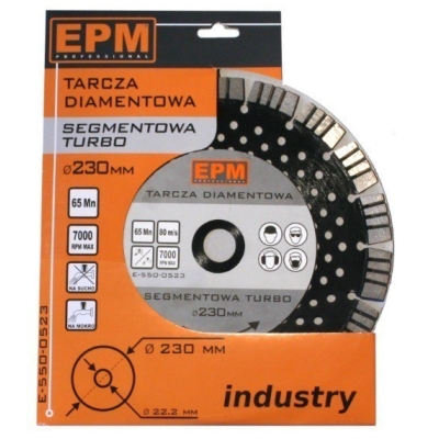TARCZA DIAMENTOWA SEGMENTOWA TURBO Z OTWORAMI CHŁODZĄ. 230MM