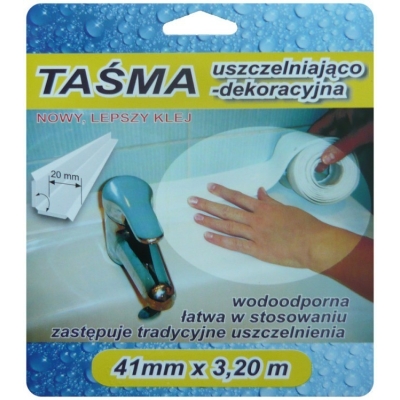 TAŚMA WYKOŃCZENIOWA 3,2M 41MM BIAŁA