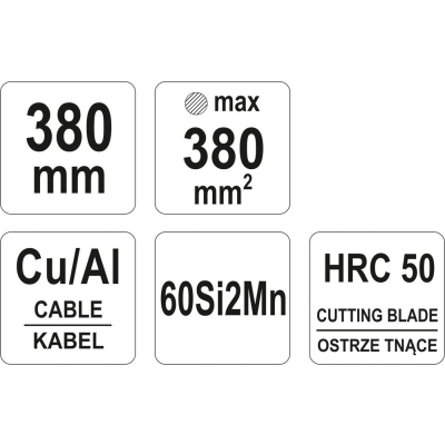 NOŻYCE ZAPADKOWE DO KABLI 380MM L-330