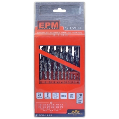 ZESTAW WIERTEŁ HSS DO METALU 1-13MM 25SZT.