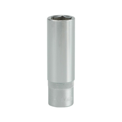NASADKA DŁUGA 6-KĄTNA CHROMOWANA 3/8'' 14MM