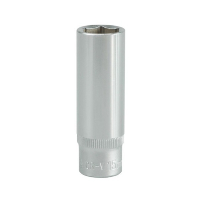 NASADKA DŁUGA 6-KĄTNA CHROMOWANA 3/8'' 15MM