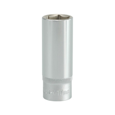 NASADKA DŁUGA 6-KĄTNA CHROMOWANA 3/8'' 17MM