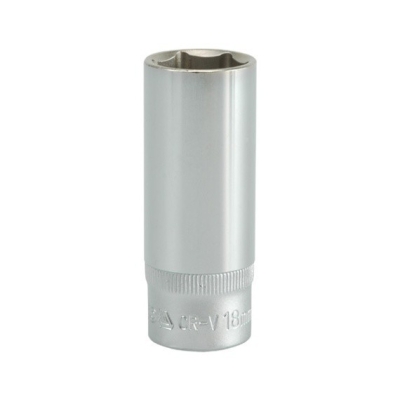 NASADKA DŁUGA 6-KĄTNA CHROMOWANA 3/8'' 18MM