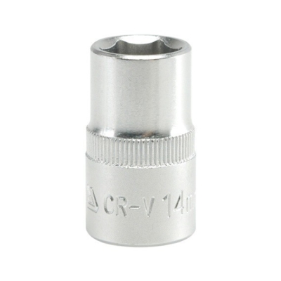 NASADKA KRÓTKA 6-KĄTNA CHROMOWANA 1/2'' 14MM