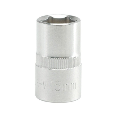 NASADKA KRÓTKA 6-KĄTNA CHROMOWANA 1/2'' 15MM