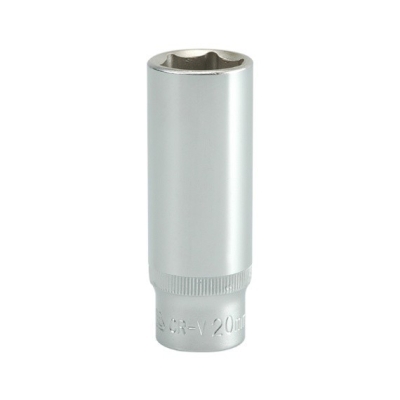 NASADKA DŁUGA 6-KĄTNA CHROMOWANA 1/2'' 20MM