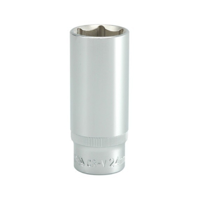 NASADKA DŁUGA 6-KĄTNA CHROMOWANA 1/2'' 24MM