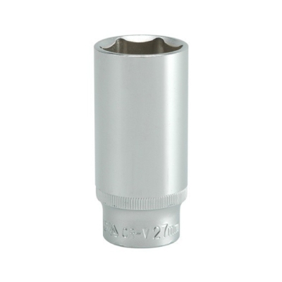 NASADKA DŁUGA 6-KĄTNA CHROMOWANA 1/2'' 27MM