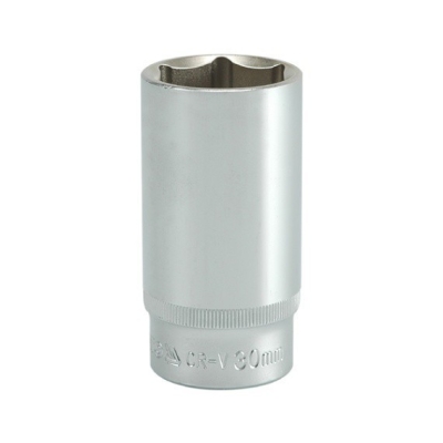 NASADKA DŁUGA 6-KĄTNA CHROMOWANA 1/2'' 30MM