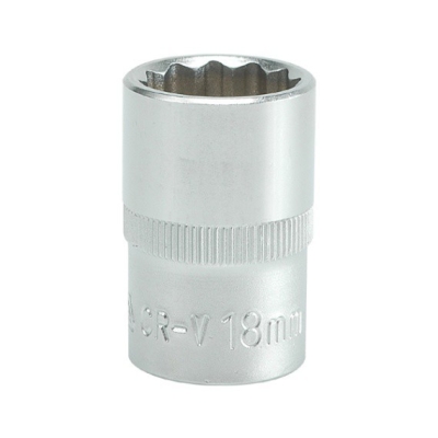 NASADKA KRÓTKA 12-KĄTNA CHROMOWANA 1/2'' 22MM