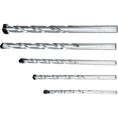 WIERTŁA DO BETONU 4-10MM KOMPLET 5 SZTUK