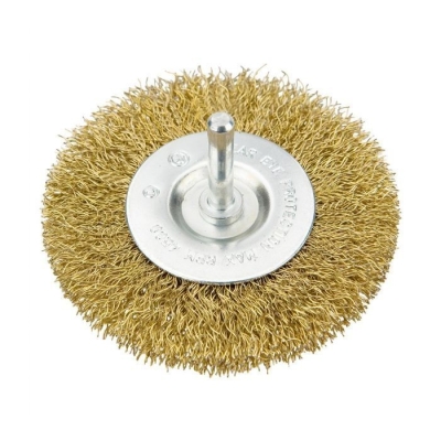 SZCZOTKA DRUCIANA TARCZOWA Z TRZPIENIEM 100MM
