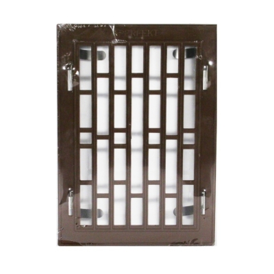 KRATKA PLASTIKOWA Z RAMKĄ METALOWĄ 14*21CM BRĄZOWA