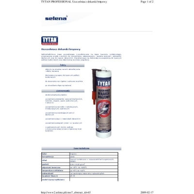 USZCZELNIACZ DEKARSKI BITUMICZNY TYTAN 280ML BRĄZOWY
