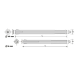 ŁĄCZNIK DO MOCOWANIA OŚCIEŻNIC 8.0*172MM