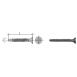 WKRĘT SAMOWIERTNY Z ŁBEM KIELICHOWYM FOSFATYZOWANY 3.5*45MM
