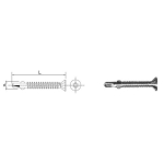 WKRĘT SAMOWIERTNY OCYNKOWANY TORX T30 6.3*60MM