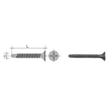 WKRĘT SAMOWIERTNY FOSFATYZOWANY 3.5*45MM