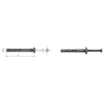 KOŁEK SZYBKI MONTAŻ Z ŁBEM GRZYBKOWYM NYLON 6*60MM