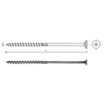 WKRĘT DO DREWNA Z ŁBEM STOŻKOWYM NA TORX 6*80MM T30