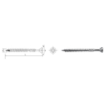 WKRĘT DO DREWNA TWARDEGO TROPIC C2 4.5*80MM T20