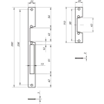 ZACZEP PŁASKI DO ELEKTROZACZEPU RE41L SZEROKOŚĆ 22MM MODEL L