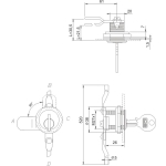 ZAMEK KASETOWY NIKLOWANY ZKT 31 A-1